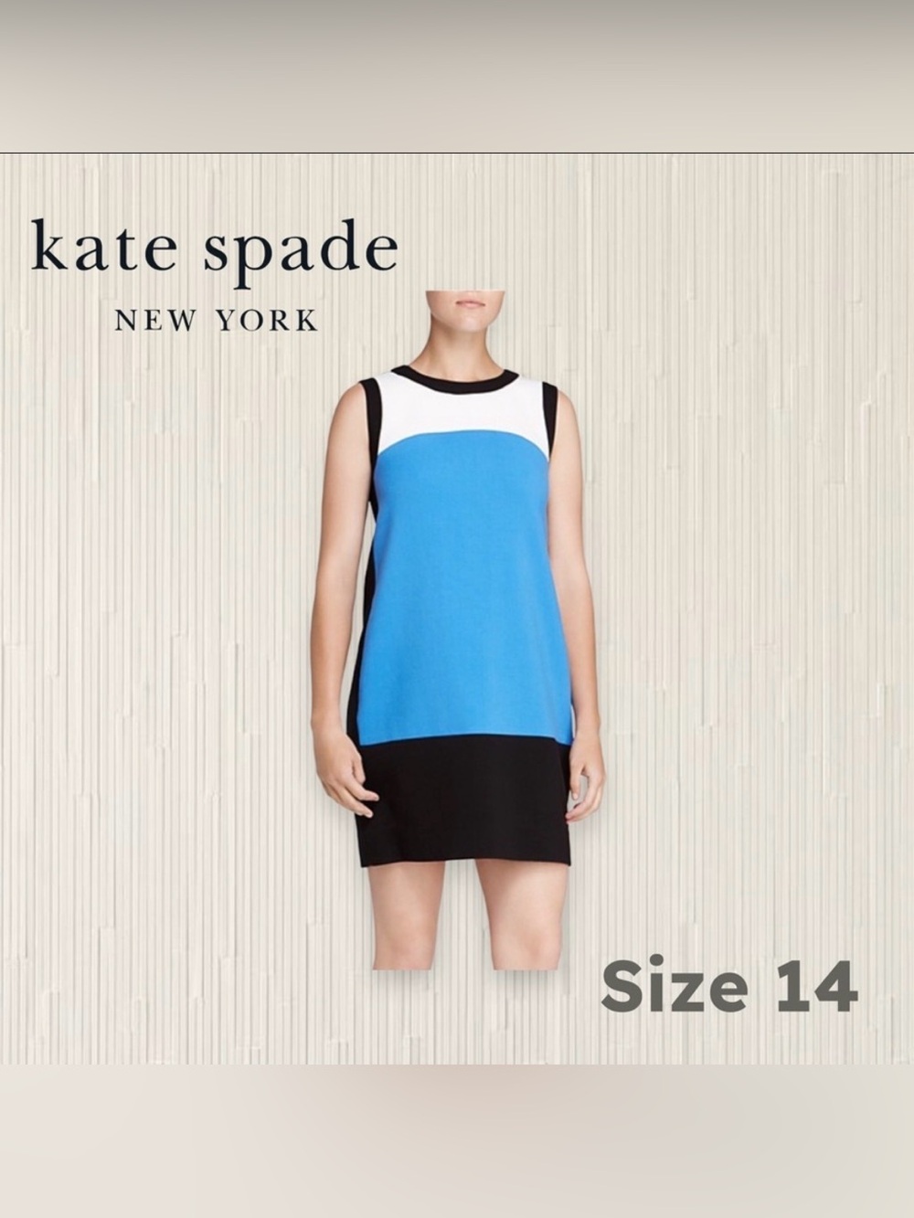 🇺🇸👍VGUC KATE SPADE | S 14 | Maysie Blue Colorblock dress - Shift mini